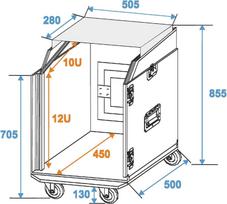 ROADINGER Spezial-Kombi-Case LS5 Laptop-Rack, 12HE (3011000L)