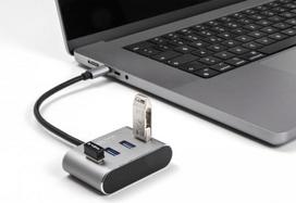 DeLOCK 63223 Schnittstellen-Hub USB 3.2 Gen 1 (3.1 Gen 1) Type-C 5000Mbit/s Schwarz (63223)