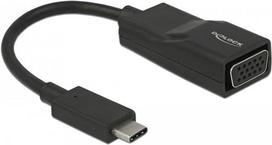 DeLOCK Adapter USB Type-C male > VGA female - Videokonverter - Chrontel CH7212 - USB-C - VGA - Schwarz - Einzelhandel (63923)