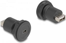 Delock USB 2.0 Typ Mini-B zu USB 2.0 Typ-A Einbaubuchse schwarz (66742)