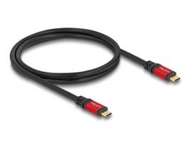 Delock USB 10Gbps Kabel USB Type-C™ Stecker zu Stecker PD 3.0 100 W E-Marker 1 m rot Metall (80098)