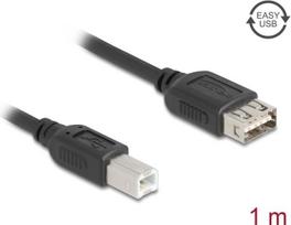 Delock USB 2.0 Kabel Typ-B Stecker zu EASY Typ-A Buchse 1 m - Kabel - Digital/Daten (81530)