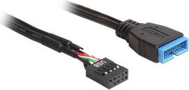 Delock Kabel USB 2.0 Pin Header Buchse > USB 3.0 Pin Header Stecker 60 cm (83777)