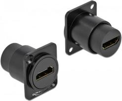 DeLOCK D-Type Module HDMI-A female to female - Modulares Faceplate-Snap-In - an Schalttafel montierbar - HDMI - Schwarz