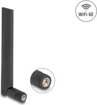 Delock WiFi 6E Antenne SMA Stecker 3 dBi omnidirektional mit Kippgelenk schwarz (88399)