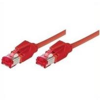 Crossoverkabel S/FTP, PiMF, Cat 6, rot, 5,0 m halogenfrei, mit Draka-Kabel und Hirosesteckern TM21 (bisherige Bezeichnung S/STP) (71705R)