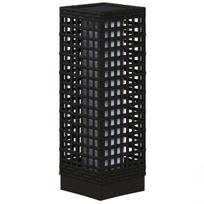 Automatinis LED sodo šviestuvas, juodas, 15,5x15,5x46cm