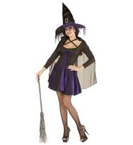 „PURPLE GLIMMER WITCH“ (marškinėliai, sijonas, apsiaustas, skrybėlė)