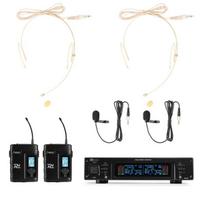 „Power Dynamics PD220B“ 2 x 80 kanalų UHF belaidžiai mikrofonai su „True Diversity“ sistema BP