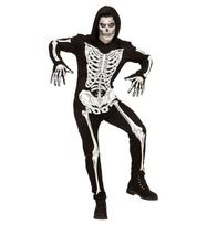 Karnavalinis kostiumas, Skeletas, Widmann, 2 dalys su gobtuvo kombinezonu ir pirštinėmis