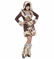 „AIKAA ESKIMO GIRL“ (suknelė su gobtuvu, kojų šildytuvai)