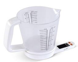 Virtuvinės svarstyklės Lamart virtuvinės svarstyklės su matavimo taure LT7094, 5 kg, baltos