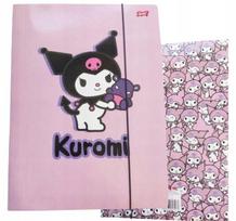 Kuromi A4 segtuvas su gumyte, rožinis, laminuotas