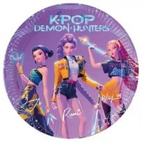 K-Pop Demon Hunters popieriniai lėkštės, 23 cm, 8 vnt.