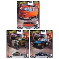 Hot Wheels Premium Boulevard Set (Volvo 142,VW Samba,32 Ford)