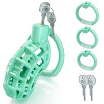 SuperLove Lightweight Chastity Cock Cage Green
