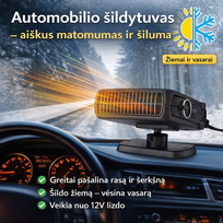Automobilio šildytuvas ir langų atitirpintuvas – šiluma ir aiškus matomumas