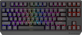 Genesis | THOR 230 | Mechanical Gaming Keyboard | Wireless | US | Outemu Silent Lemon | Black NKG-2108 | 5901969443813
