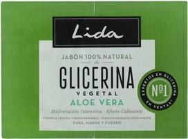 Lida Jabón 100 Natural Glicerina y Aloe Vera Lote 2 X, 125 g