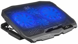 Nešiojamojo kompiuterio aušinimo stovelis ART P4 2 x USB A LED juodas
