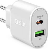 SBS charger USB/USB-C 20W, white