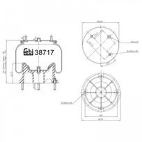 Pneumatinės pakabos pagalvė FEBI BILSTEIN 38717