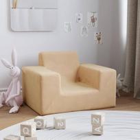 Vaikiška sofa vidaXL, smėlio spalvos