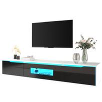 TV spintelė su LED apšvietimu, juoda/balta 1 vnt.