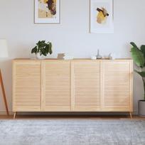 Spintelės durelės, 4vnt., 99,3x59,4cm, pušis, žaliuzių dizaino