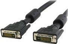 DVI-D Dual-Link Anschlusskabel Stecker/Stecker mit Ferrit, schwarz, 5 m Hersteller: Techly (ICOC-DVI-8150F)