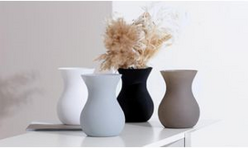 Ritzenhoff & Breker Blumenvase ANNALENA, braun-matt aus Mattglas, konische Form, Höhe: 180 mm - 1 Stück (816716)