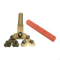 Compact Electric Guitar Fret Press for Repairing Acoustic Instruments with Different Curvatures Red Polishing Tool brown