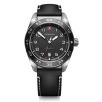 [NAUJAS] Victorinox Swiss Army Heritage vyriškas laikrodis 242044, juodas ciferblatas ir odinis dirželis, safyro stiklas, atsparus vandeniui 100M, pagamintas Šveicarijoje, visiškai naujas black