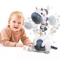 New Dancing Talking Animal Toy for Baby Toddler Boys Girls Gifts Singing Electronic Plush Toys Recording Repeating What You Say beige