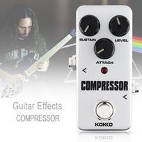Mini elektrinės gitaros žemųjų dažnių efekto pedalo KOMPRESORIUS, visiškai analoginė grandinė, tikrojo aplinkkelio metalinis apvalkalas