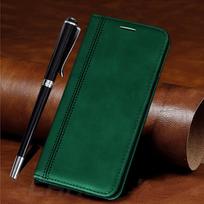 Telefono dėklas skirtas Xiaomi Redmi 9C odiniam atverčiamam Redmi 9C raudona