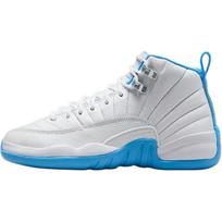 Air Jordan 12 Retro GS Melo 2025 Kids Sneakers White University-Blue Metallic-Silver 153265-112 40