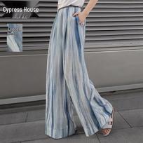 Women's Linen Blend Tie-Dye Wide-Leg Pants L spalva su vilnos pamušalu