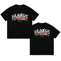 Balaniegas Short Sleeve T-Shirt Men's And Women's Couples Same Fashion Letter Printed Pure Cotton Oversized Y2k Loose Cotton Crew Neck T-Shirt 4XL