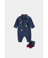 MOTHERCARE šliaužtinukas ilgomis rankovėmis ir kojinės, FE053
