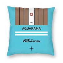 Riva Aquarama Yachting Lake Como Square Pillowcase Polyester Linen Velvet Creative Zip Decorative Sofa Cushion Cover 30cmx30cm