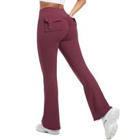 Madingos Laisvalaikio Patogios Universaliai Mygtukais Persiko Spalvos Pakeliantys Klubus Joga Pločio Galais Kelnės Sportui Fitnesui Plačios Kojos Mikro Kelnės Aukštu Liemeniu Greitai Džiūstančios Joga Kelnės Moterims S