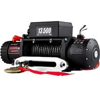 13500LBS 12V Elektrinis gervė 92FT Sintetinis lynas 4x4 Sunkvežimiui ATV Visureigiui juoda