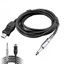 3m 10ft Gitaros Boso USB Tiesus Kištukas Kabelis į 1/4colių 6.35mm Lizdą Prijungimo Laidas