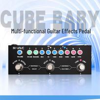 M-VAVE Cube Baby Daugiafunkcinis Elektrinės Gitaros Efektų Pedalas - Madingas Mini Bestseleris Roko Gitaristams juoda