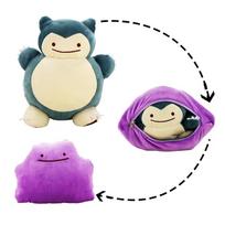 20cm Anime Pokemon Ditto Transformacija Mielas Snorlax Išvirkštinė Pagalvė Kolekcionuojamas Animacinis Dovana Žaislai Pagalvė Lėlė Miegamojo Ornamentas
