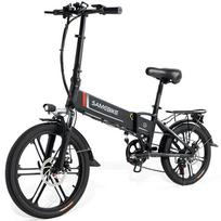 SAMEBIKE 20LVXD30-II elektrinis dviratis 20 colių sulankstomas elektrinis mopedas, 350 W variklis 48 V 10 Ah akumuliatorius juoda