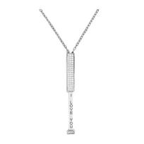 I Love You Hidden Message Necklace Hidden Secret Message Slider Necklace Adjustable Length Retractable Rod Necklace with Hidden Message Romantic Gifts rožinio aukso spalvos
