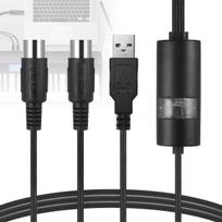 2 metrų MIDI USB kabelis Elektrinis muzikos kompiliavimo sąsajos adapterio kabelio keitiklis