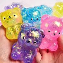 Fidget Meškinukas Žaislas Squishys Blizgantis Guminukas Needoh Mažas Mielas Gyvūnėlis Antistresinis Fidget Splat Deimpresijos Vent Suspaudžiamas Žaislas
